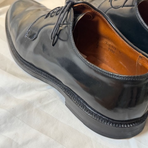 Alden Black Shell Cordovan Plain Toe Blucher - Size 13 - Picture 11 of 16